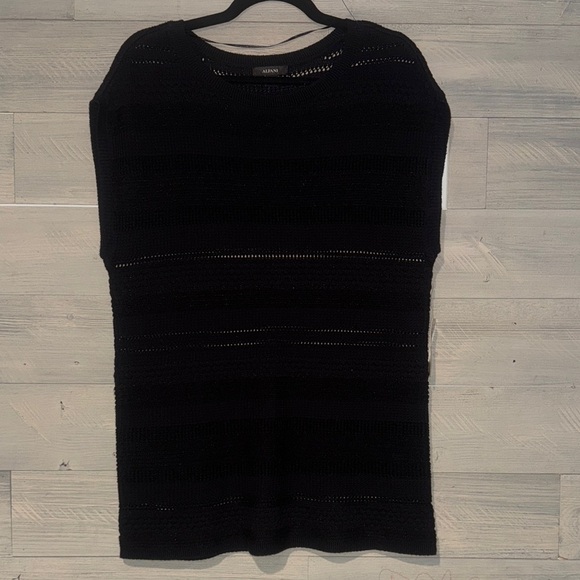 Alfani Black Ribbed Muscle Tee - Picture 2 of 9